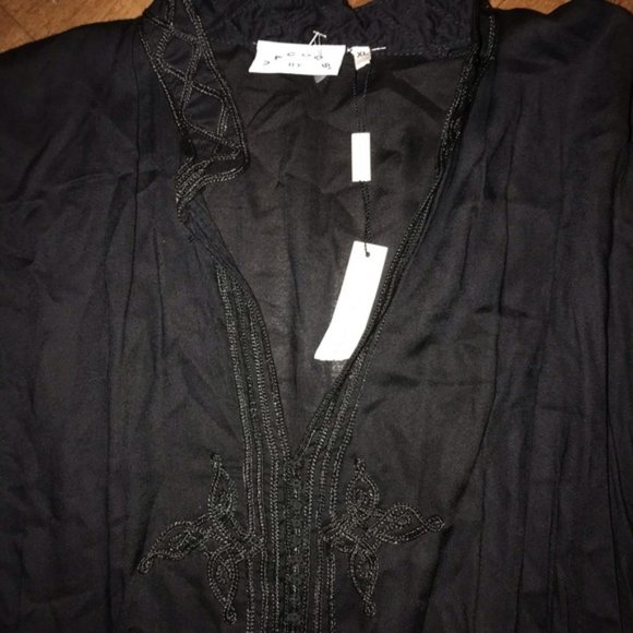 Marc Jacobs long black embroidered tunic NWT - Picture 3 of 4